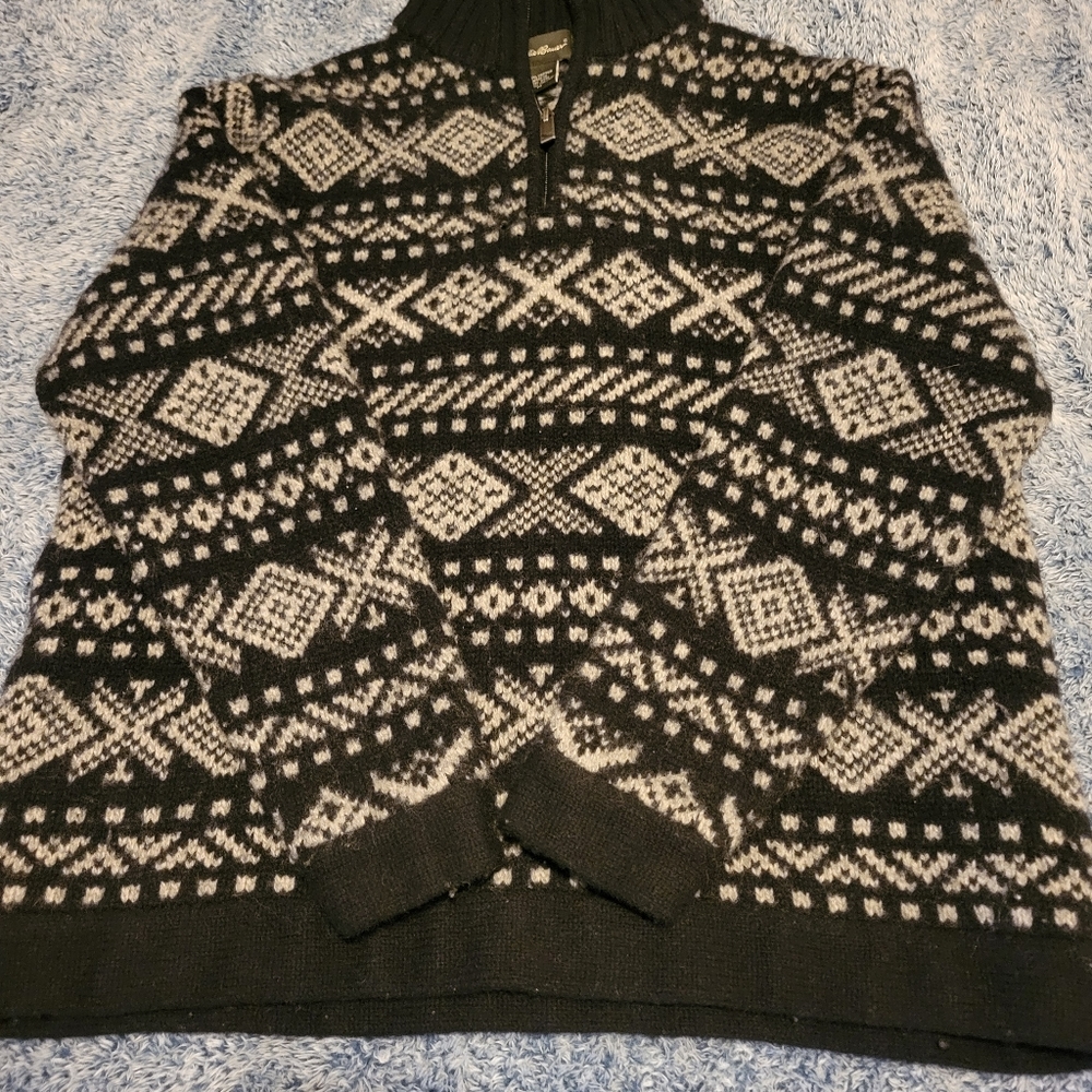 Eddie Bauer wool 1/4 zip sweater